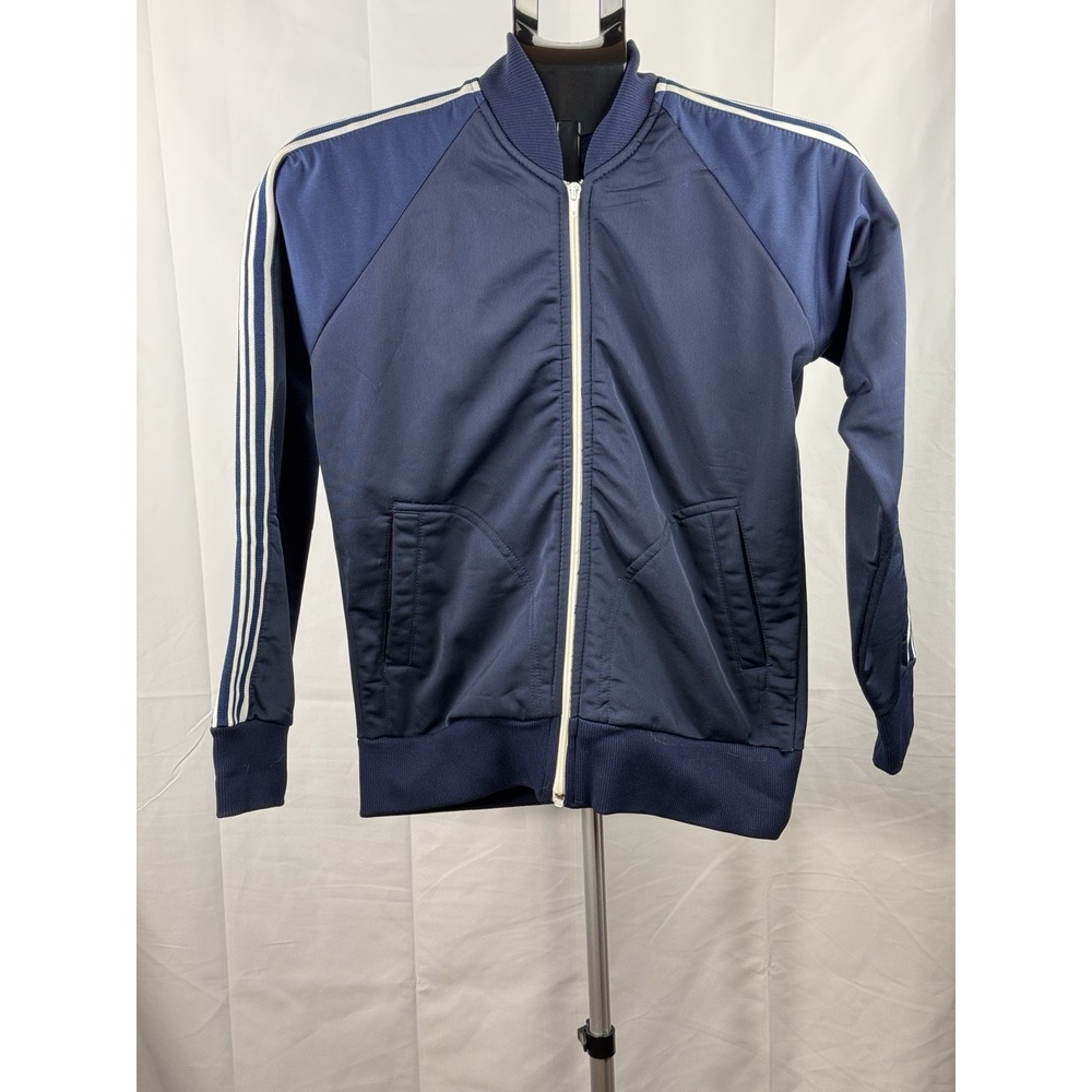 Vintage Jaguar Track Jacket Mens XS Navy White Stripe Full Zip Tricot Taiwan